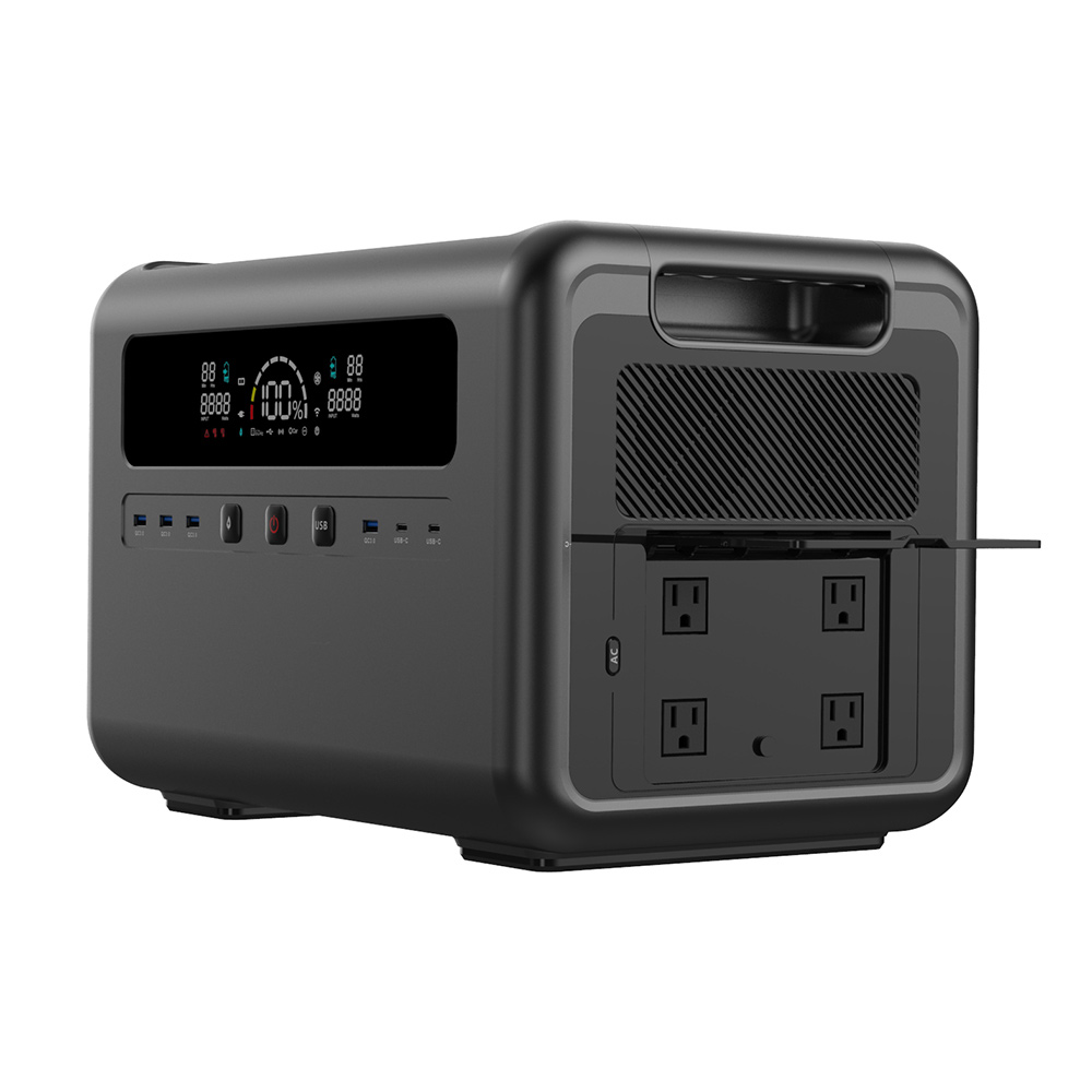 Solar Generator - 2400W Solar Power Generator, Large Capacity