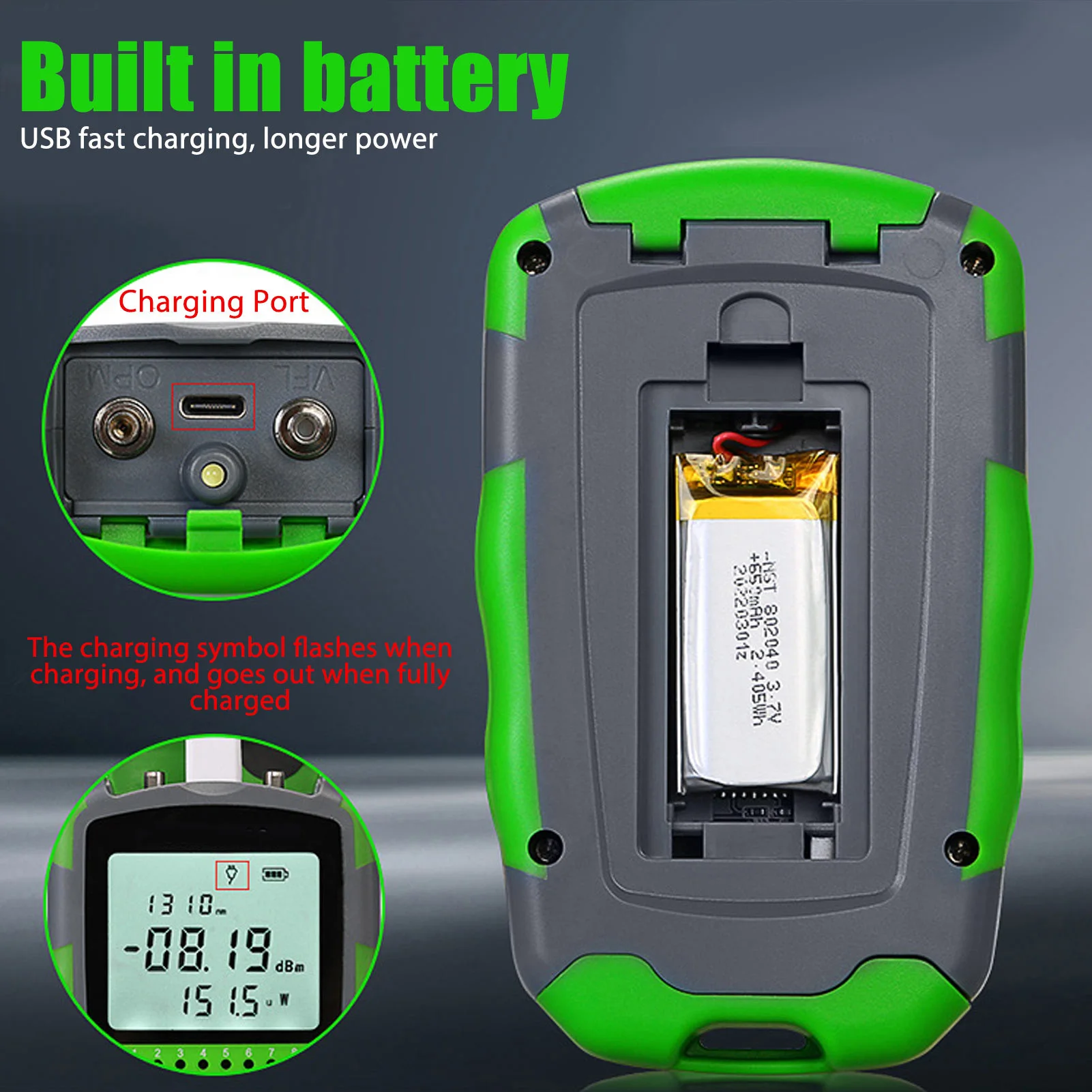 Energy Monitor Meter - Red Light Optic Cable Power Tester
