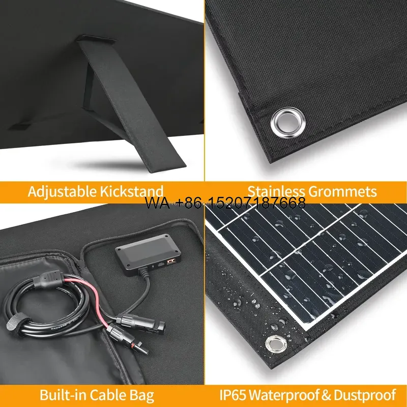 Solar Panel 200W - Wmwmnu 200W Foldable Solar Panel Monocrystalline