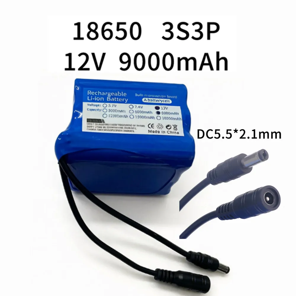 Lithium Battery 12V - 12V 9000mAh 3S3P lithium-ion battery ,for