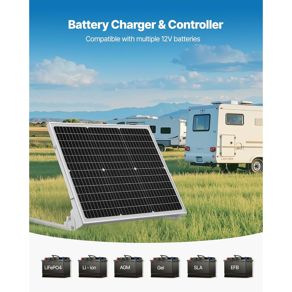 50W 12V Solar Battery Trickle  - Solar Panel recension och pris