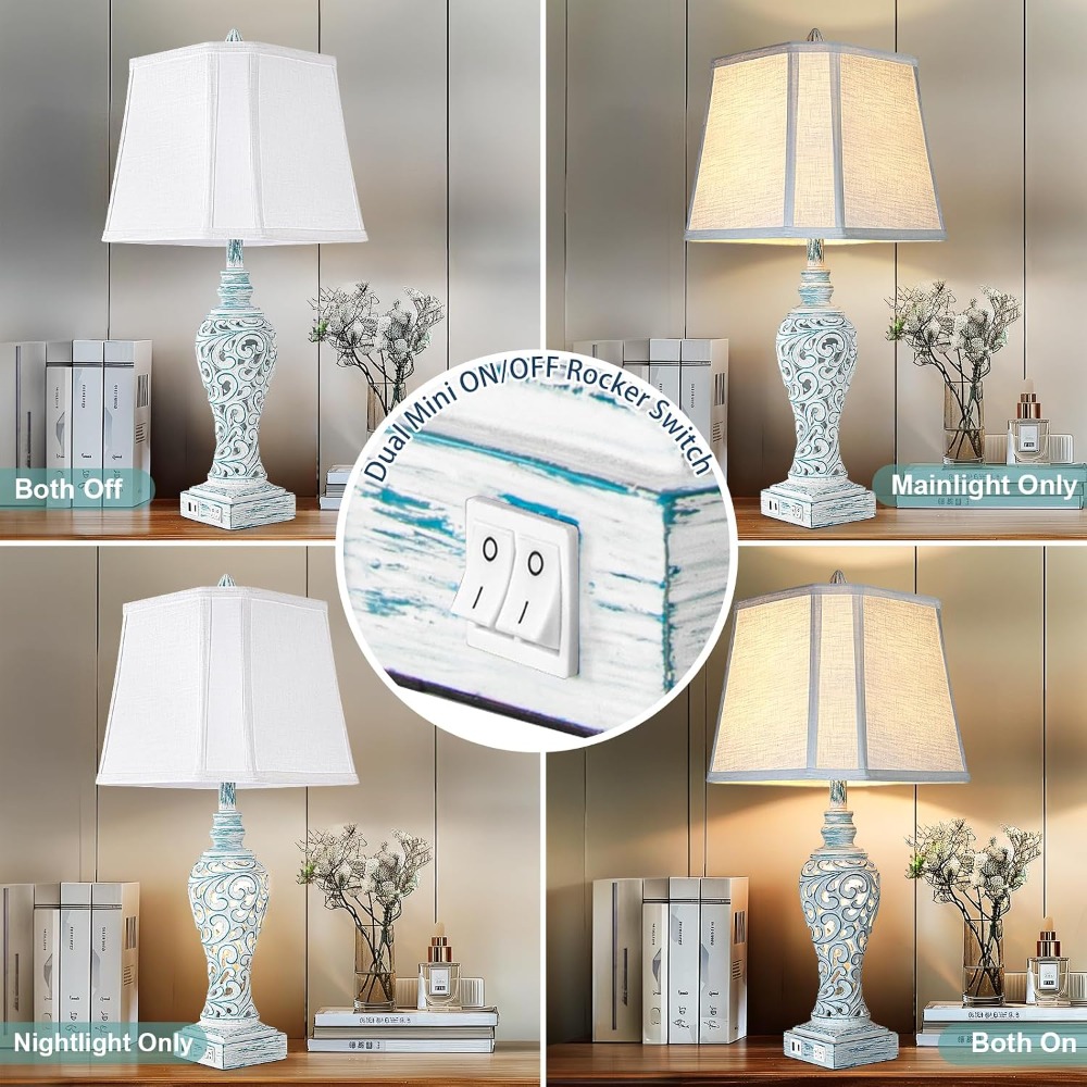 Vintage Farmhouse Bedside Tabl - Solar Lamp recension och pris