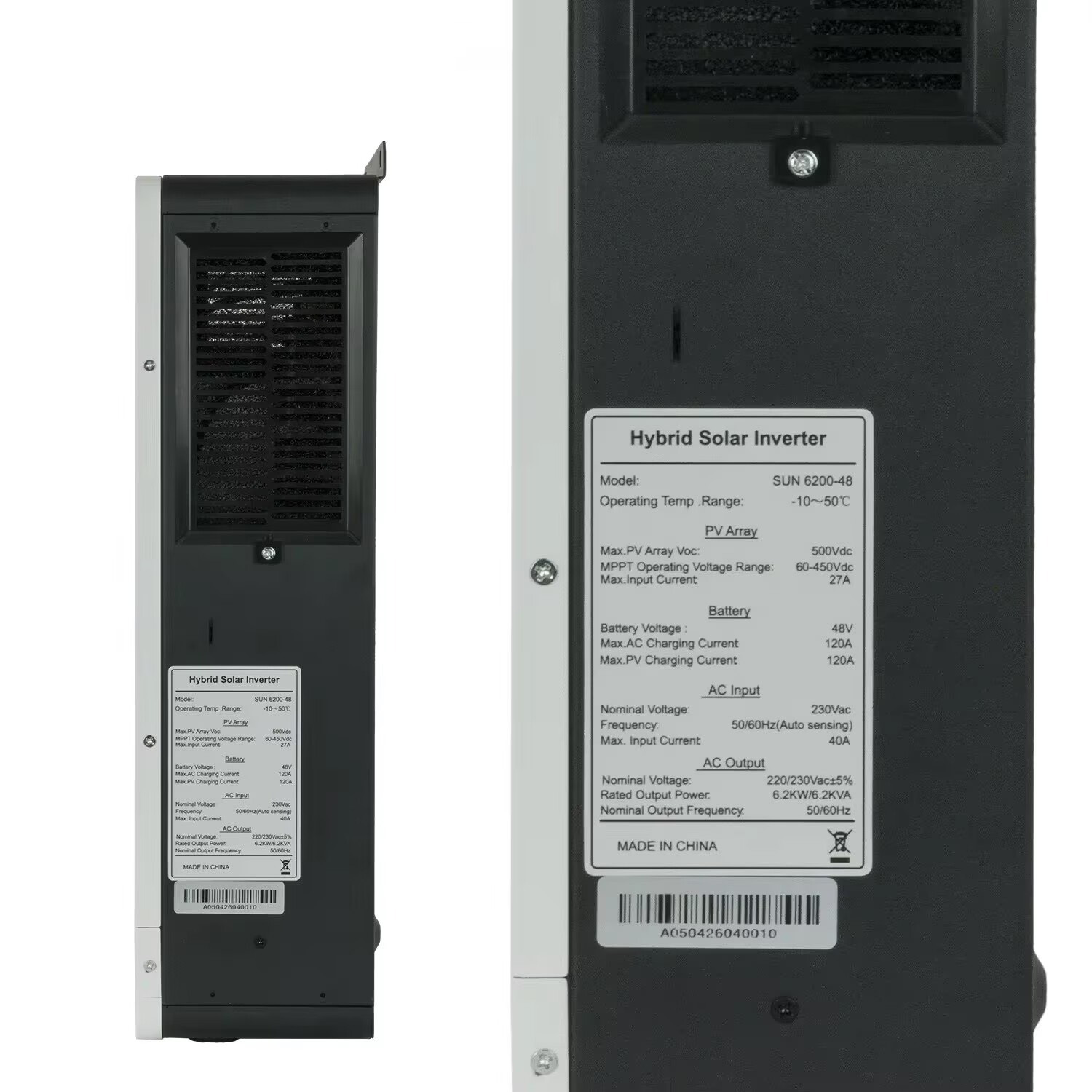 Hybrid solar inverter 6.2KW 48 - Charge Controller Solar recension och pris