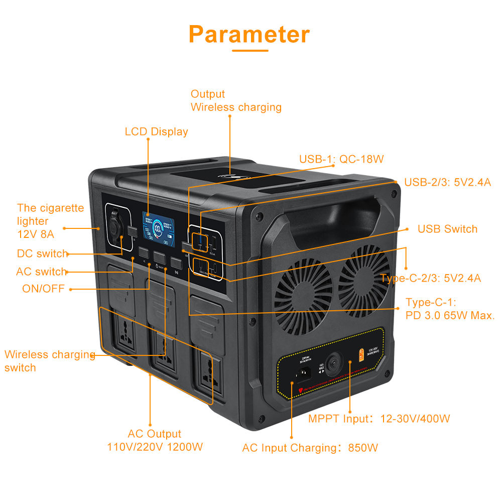 1200W Portable Solar Generator - Solar Generator recension och pris