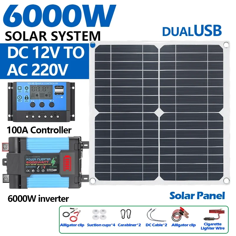 6000W solar kit equipped with  - Solar Panel 200W recension och pris