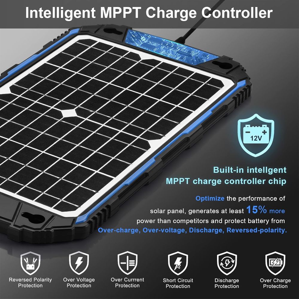 Waterproof 12W 12V Solar Batte - Charge Controller Solar recension och pris
