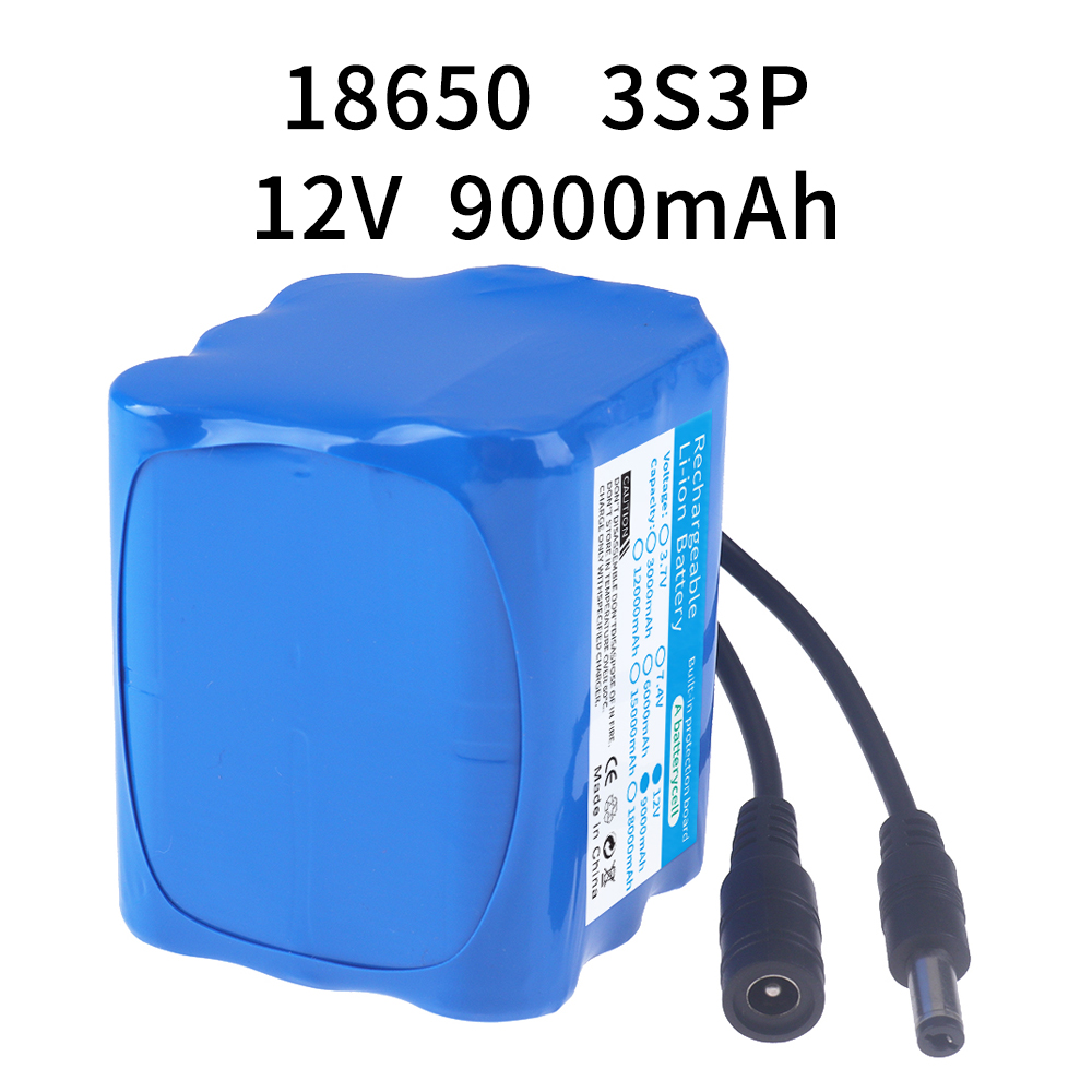12V 9000mAh 3S3P lithium-ion b - Lithium Battery 12V recension och pris