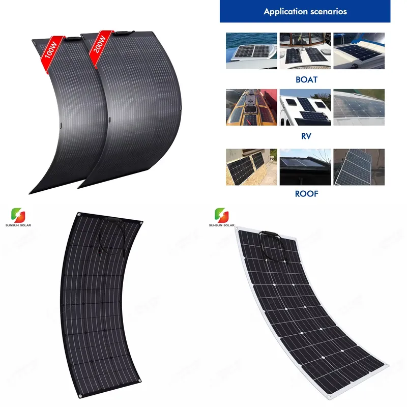 50W 100W 150W 200W Flexible So - Solar Panel 200W recension och pris