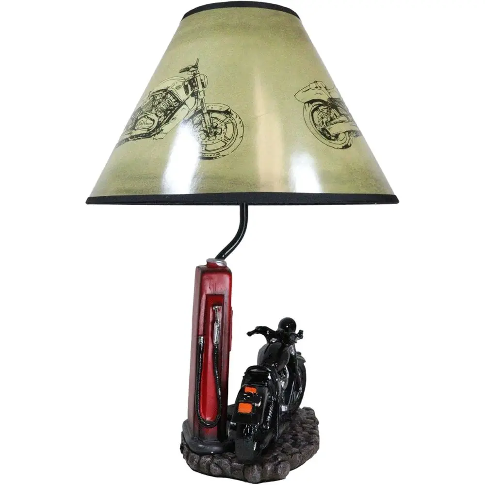 Vintage Retro Black Motorcycle - Solar Lamp recension och pris