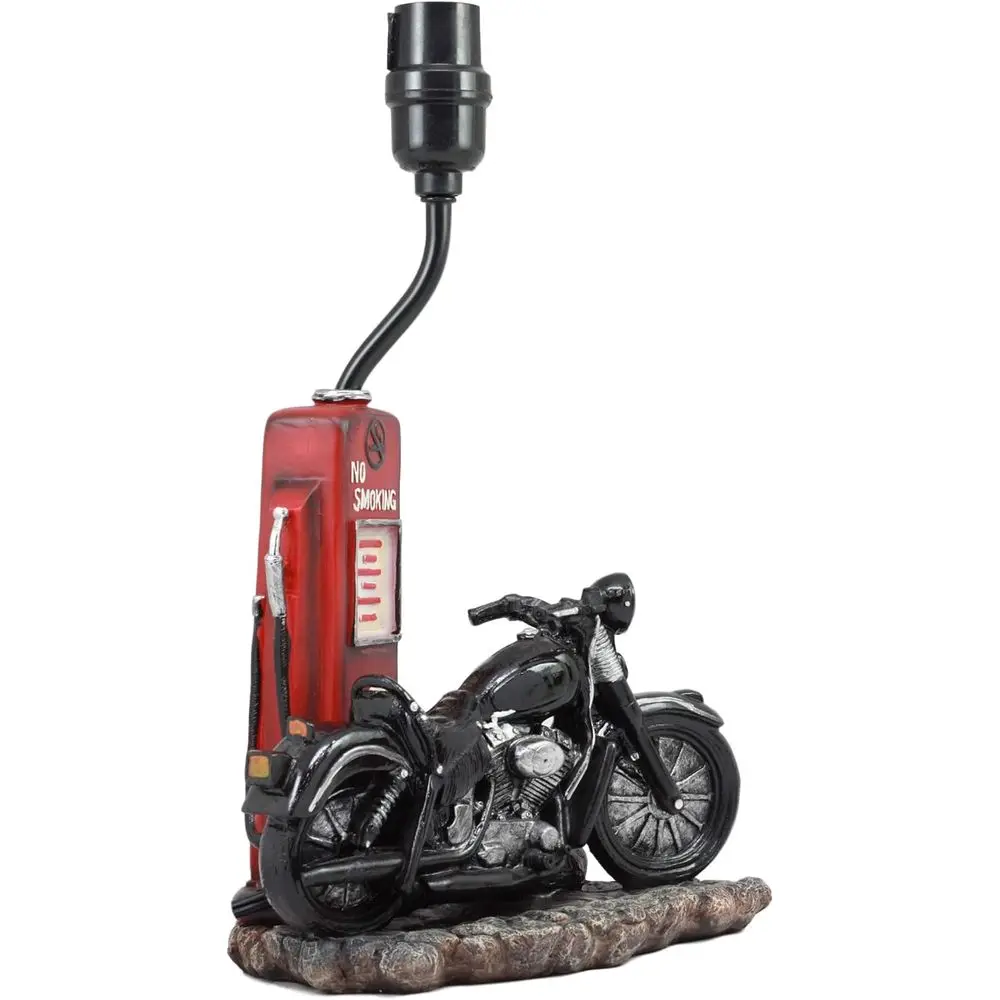 Vintage Retro Black Motorcycle - Solar Lamp recension och pris