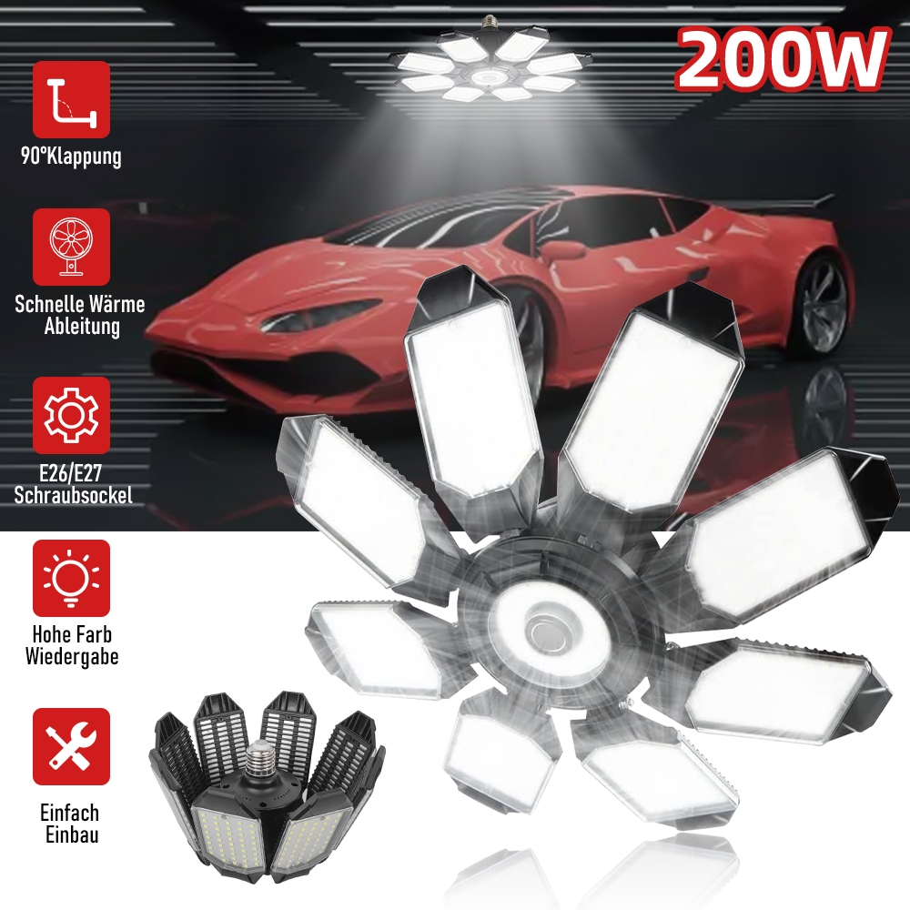 200W Powerful Garage Light LED - Solar Panel 200W recension och pris
