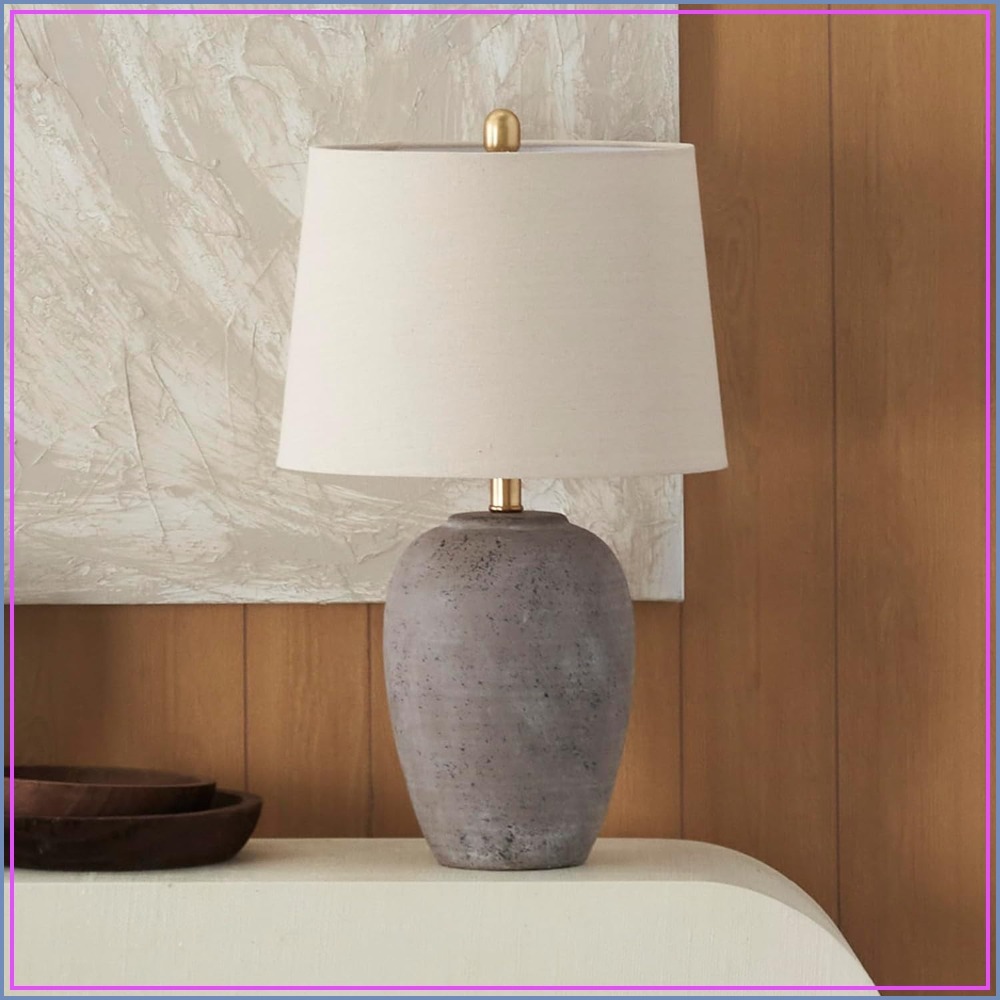 Rustic Farmhouse Ceramic Table - Solar Lamp recension och pris