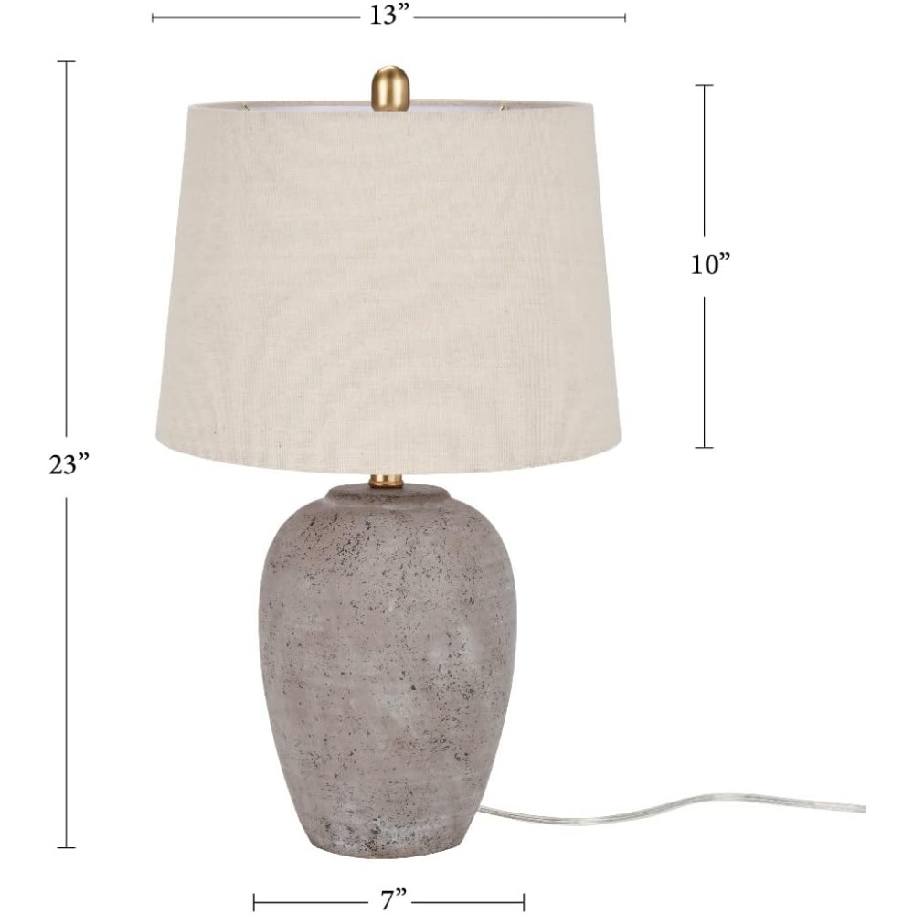 Rustic Farmhouse Ceramic Table - Solar Lamp recension och pris