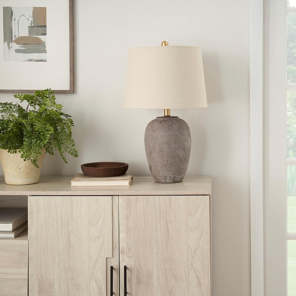 Rustic Farmhouse Ceramic Table - Solar Lamp recension och pris