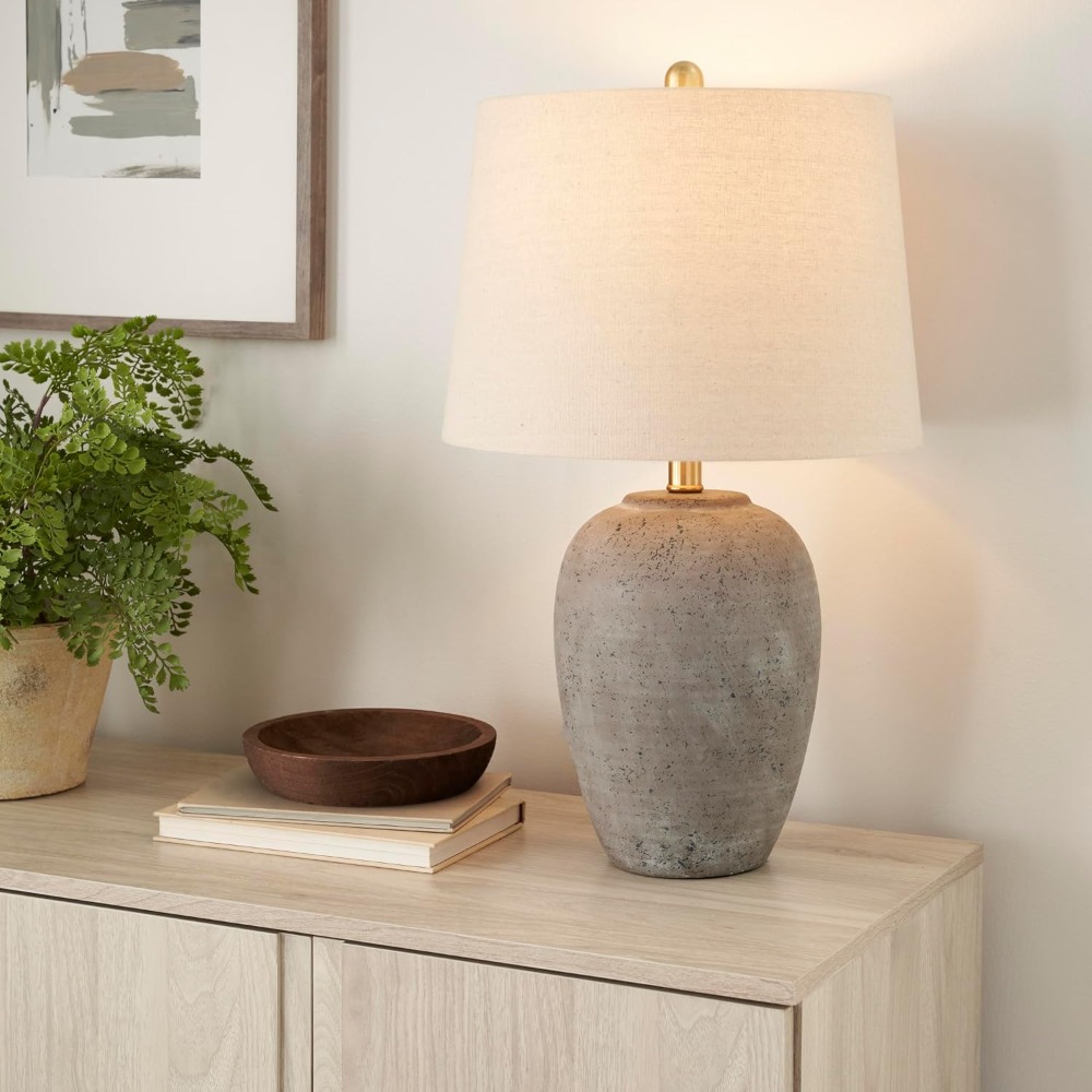 Rustic Farmhouse Ceramic Table - Solar Lamp recension och pris