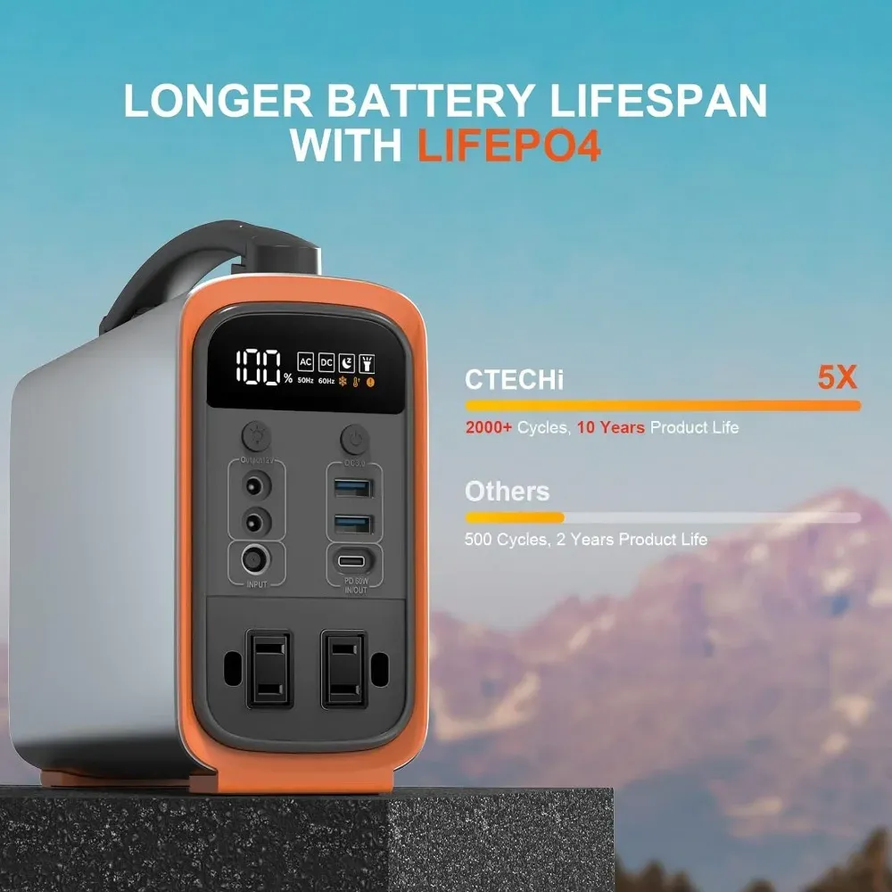 320Wh Lifepo4 Portable Power S - Solar Generator recension och pris