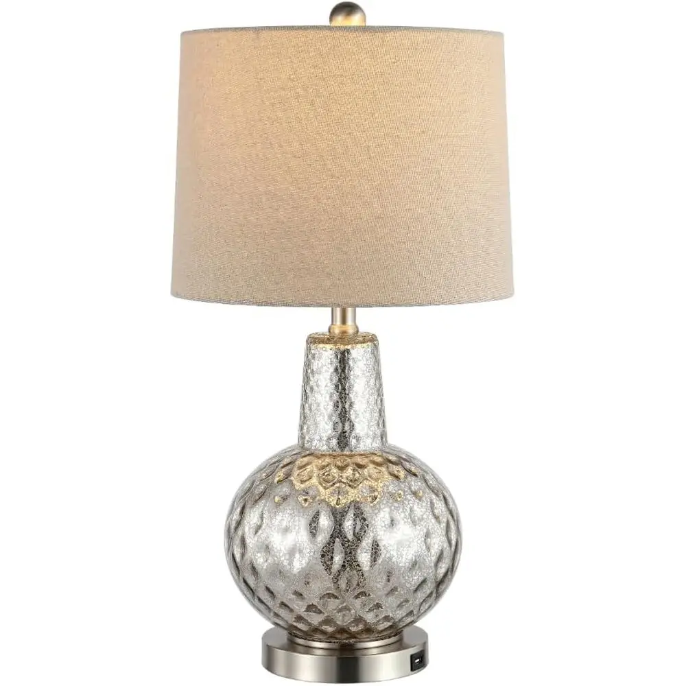 24-inch Silver/Ivory Shade LED - Solar Lamp recension och pris
